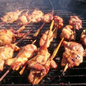Kipspiezen op de BBQ