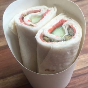 verpakte zalmwraps voor lunchpakket