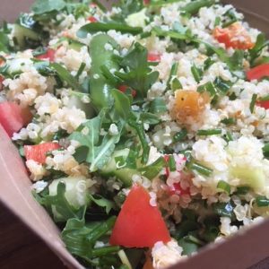 Large salad as a complete lunch for packed lunches or dinner boxes