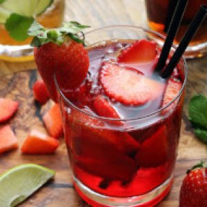 Mocktail aarbei en limoen