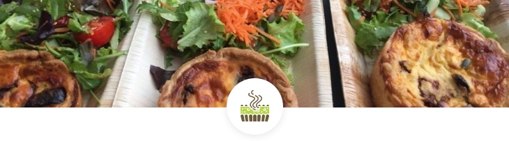 Quiche en groene salade catering menu